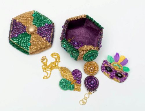 Mardi Gras Jewel box and Jewels - Janet Rouse